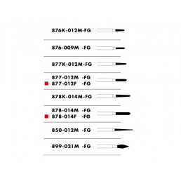 Набор боров LOGIC SET №6 (10 шт) для препарирования под композитные и керамические коронки на металлической основе, NTI