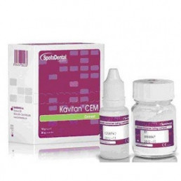 Кавитан ЦЕМ (20г пор.+ 15г. жид) стеклоиономерный цемент для фиксации коронок, вкладок, Spofa