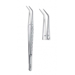 Пинцет стоматологический изогнутый College, диагональ, 15,0см, AGILE