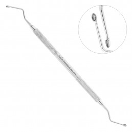 25-14 Ложка кюретажная Hemingway, овальная, 2,0 мм, изогнутая