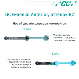 G-aenial Anterior Цвет B2 (1шпр 4.7гр) - микрогибридный реставрац. материал GC (Аэниал)