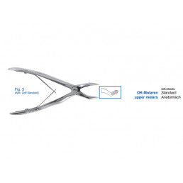 12-3B Щипцы для удаления зубов детские верхние, моляры с упором