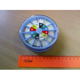 Штифты бумажные SpiDent  .02 ассорти №15-80 (400шт, органайзер)