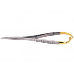 07-236 Иглодержатель микрохирургический прямой Mathieu, 140 мм, карбид-вольфрамовые вставки (1шт) AGILE