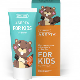 Зубная паста детская АСЕПТА® KIDS 4-8 Тутти-фрутти (50 мл), ASEPTA