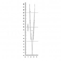 40-98 Пинцет микрохирургический прямой, 18,0 см, Анатомический, HLW