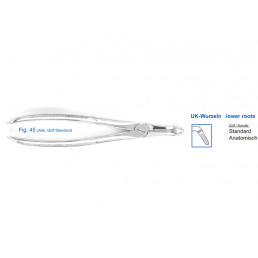 12-45 Щипцы для удаления зубов нижние корневые