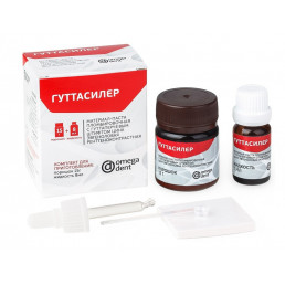 Гуттасилер (15 г + 8 мл) Цинкоксид эвгеноловая паста для пломбирования каналов, Омега-дент