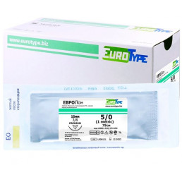 Евролон №5 (12шт) черный, 75см, обр-реж.,17мм, 3/8 (нерассасывающийся) EuroType