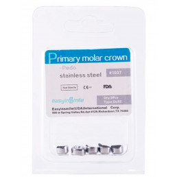 DLR2, Коронки из нержавеющей стали для временных зубов (5шт.), EASYINSMILE
