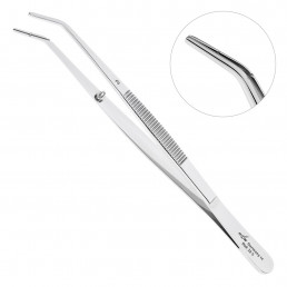 22-5 Пинцет стоматологический изогнутый Pin, для пинов, 15 см, HLW