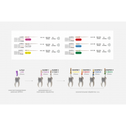 ENDOVIEW файл 21мм Ассорти (6 шт/уп) Goffshtein Dental Development (Файлы от Ивана Вьючнова) 