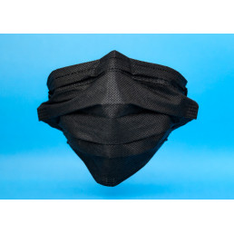 Маски одноразовые Новимед ЭКО на резинках 3-слойные чёрные (50 шт.), NOVIMED ECO (пакет)