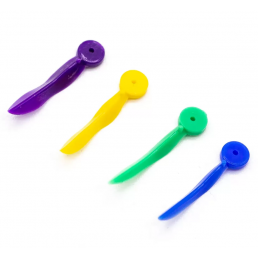 Клинья фиксирующие пластиковые M желтые (100 шт) COTISEN — фото №2