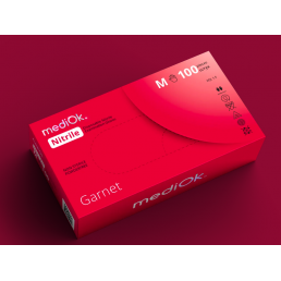 Перчатки нитрил, 100шт, Красные (Garnet) MediOk S(6-7) (МедиОК)