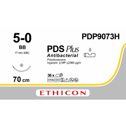 ПДС Плюс №5 PDP9073H (36шт) фиолет., 70см, кол, 17мм, 3/8 ETHICON (PDS PLUS)
