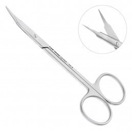 19-4 Ножницы хирургические изогнутые Stevens, 115 мм, , зубчатые