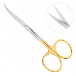 19-2TC Ножницы хирургические изогнутые Iris-Schere TC, 115 мм, карбид-вольфрамовые вставки