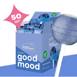 Леденец на палочке Ksilibon Lollipop (голубика) (50 шт*6 г) Erin Haiden