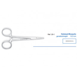 20-1 Зажим прямой Halstead-Mosquito, 12,5 см прямой