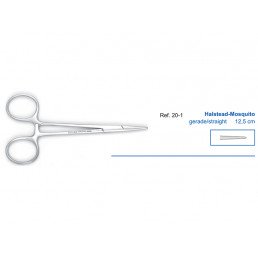 20-1 Зажим прямой Halstead-Mosquito, 12,5 см прямой