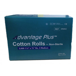 Ватные валики №2 стандартные (38х10 мм) фигурные (уп 2000шт) Crosstex