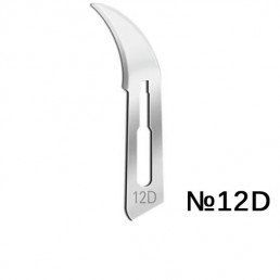 Лезвия для скальп стерильные №12D STEELUXE (уп/100шт) (углеродистая сталь) APEXMED
