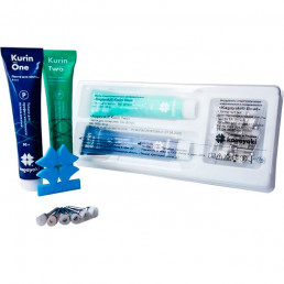 Набор полировочных паст Курин One, Two (2х50 г + 25 шт щетка Bowl) без фтора, Кагаяки (Kagayaki Kurin One, Two) 