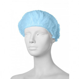 Шапочки "шарлотта" Голубые 48см (100 шт) Кристидент