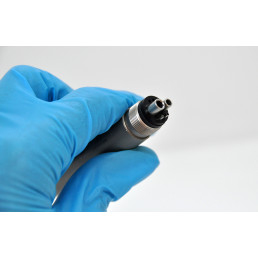 Наконечник турбинный HELICA кнопочный, c подсветкой, 4-точечный спрей, 4-канальный