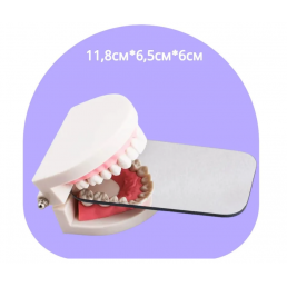 Зеркало окклюзионное №4 (113*65*60мм)(1 шт) для дентальной фотографии, двустороннее 