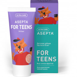 Зубная паста детская АСЕПТА® TEENS 8+ Сочные фрукты (50 мл), ASEPTA