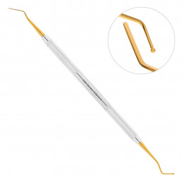 24-9 Гладилка-штопфер двусторонний, прямой-шарик, 1,5-1,3 мм, нитрид-титановое покрытие