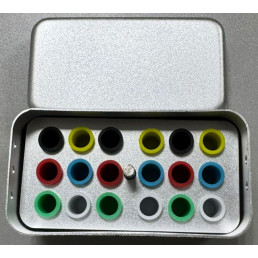 Эндобокс металл, автоклавир.,Серый 18 отв. для пинов.