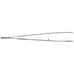 Пинцет стоматологический с двойным изгибом Meriam с насечками, 16,0см, AGILE