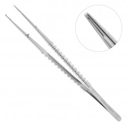 40-97 Пинцет микрохирургический прямой, 18,0 см, HLW