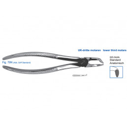 11-79N Щипцы для удаления зубов нижние, для третьих моляров с глубоким захватом