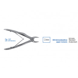 12-137B Щипцы для удаления зубов детские верхние, резцы с упором