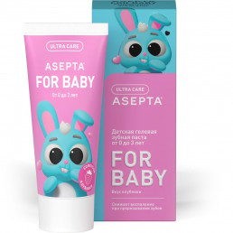 Зубная паста детская АСЕПТА® BABY 0-3 Клубника и йогурт (50 мл), ASEPTA