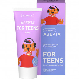 Зубная паста детская АСЕПТА® TEENS 8+ Минерал, Освежающий арбуз (50 мл), ASEPTA
