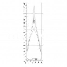20-14 Иглодержатель хирургический прямой Mathieu, 170 мм