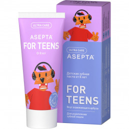 Зубная паста детская АСЕПТА® TEENS 8+ Минерал, Освежающий арбуз (50 мл), ASEPTA