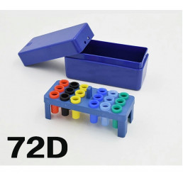 Подставка под Файлы/Штифты, пластик, автоклавируемые (18 гнезд, цветокод.,-мягкие) Синий