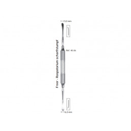 40-26 Распатор-микро двусторонний Freer, 5,0-6,0 мм, ручка DELUXE, ø 10 мм