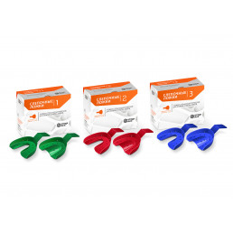 Слепочные средние ложки №2 верх+низ (5 пар), перфорированный пластик, Омега-дент