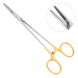 20-25 Иглодержатель хирургический прямой Mayo-Hegar TC, 160 мм, карбид-вольфрамовые вставки