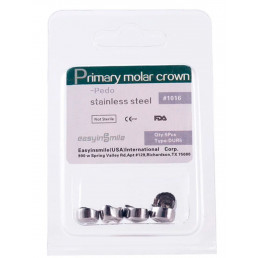 DUR5, Коронки из нержавеющей стали для временных зубов (5шт.), EASYINSMILE
