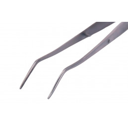 Пинцет стоматологический с двойным изгибом Meriam с насечками, 16,0см, AGILE