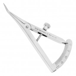 40-05  Кронциркуль (микрометр) изогнутый, малый, шкала 0-25 мм, длина 9 см