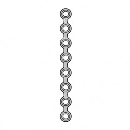 Микропластина прямая, 8 отверстий, толщина 0.6 мм (1 шт) КОНМЕТ